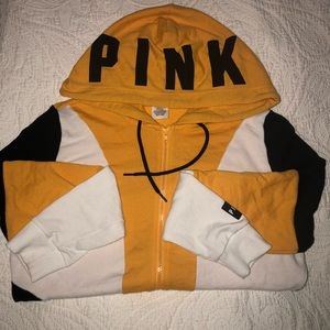Yellow zip up hoodie